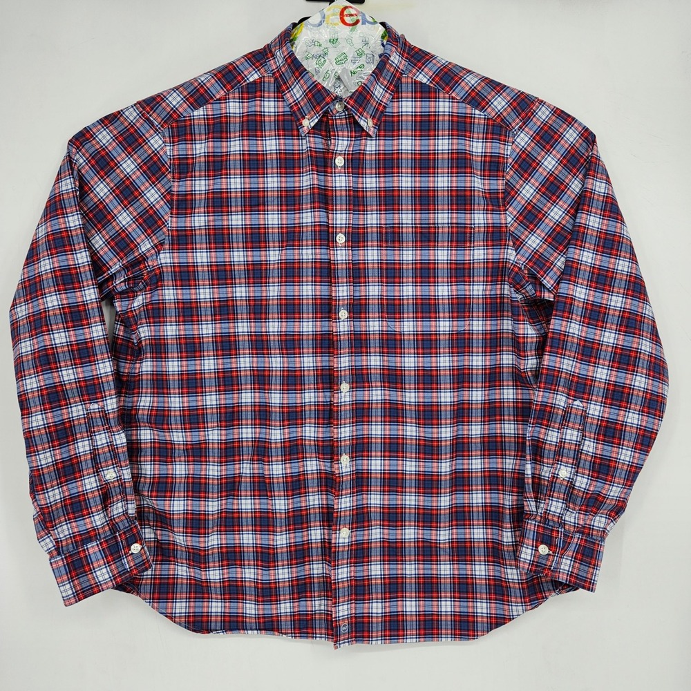 Vineyard Vines Shirt Mens XL OTG‎ Brrr On The Go Performance Blue Red Plaid
